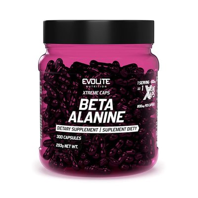 Бета-Аланін Evolite Nutrition (Beta Alanine Xtreme) 800 мг 300 капсул 22204-01 фото