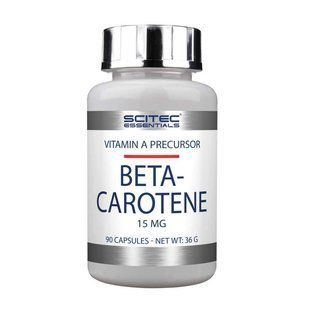 Бета-каротин (Beta-Carotene) 15 мг, Scitec Nutrition, 90 капсул