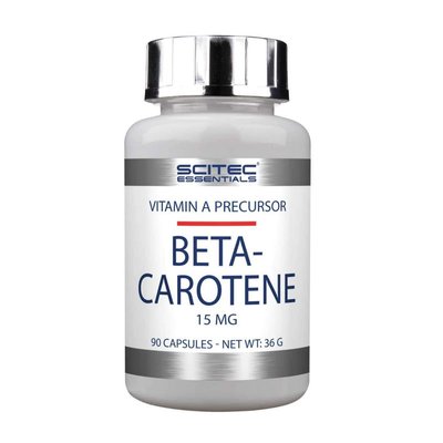 Бета-каротин (Beta-Carotene) 15 мг, Scitec Nutrition, 90 капсул 01174-01 фото