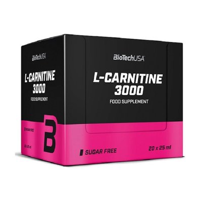 L-Карнітин BioTech (L-Carnitine Ampule 3000), 20 x 25 мл, Лимон 00491-01 фото
