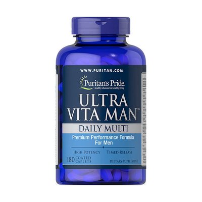 Вітаміни для чоловіків (Ultra Vita Man Time Release), Puritan's Pride, 180 каплет 10354-01 фото