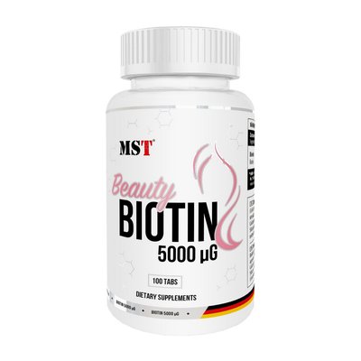 Біотин (Beauty Biotin) 5000 мг, MST, 100 табл. 22017-01 фото