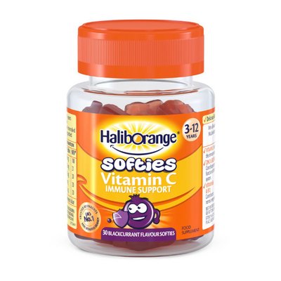 Вітамін C (Softies Vitamin C Immune Support), Haliborange, 30 желейок, Чорна смородина 21383-01 фото