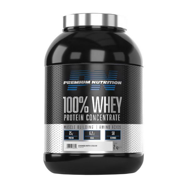 Сывороточный протеин концентрат Premium Nutrition 100% Whey Protein Concentrate 2000 г, Банан персик 22643-01 фото