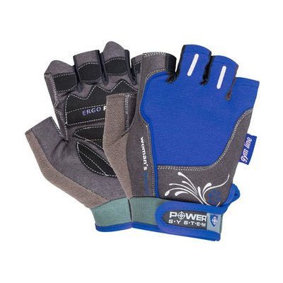 Рукавички для фітнесу жіночі Power System Womans Power Gloves Blue 2570BU, XS 20921-02 фото