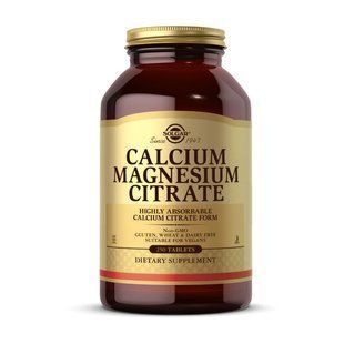 Цитрат магнію кальцію (Calcium Magnesium Citrate), Solgar, 250 табл