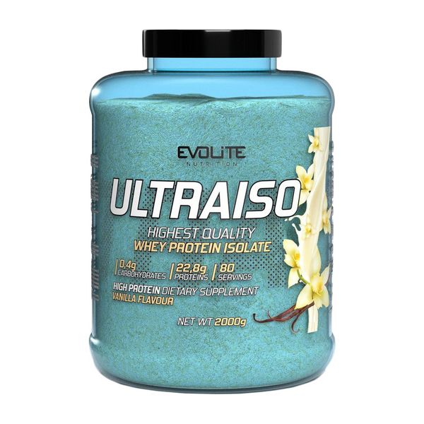 Сывороточный протеин изолят Evolite Nutrition Ultra Iso 2000 г, Ваниль 22157-01 фото