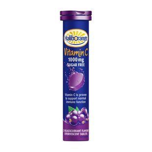 Вітамін C (Vitamin C) 1000 мг без цукру, Haliborange, 20 табл, Чорна смородина