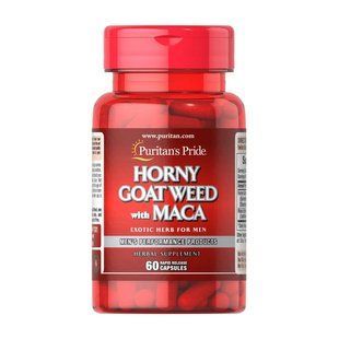 Горянка та маку (Horny Goat Weed with Maca) 500 мг/75 мг, Puritan's Pride, 60 капсул
