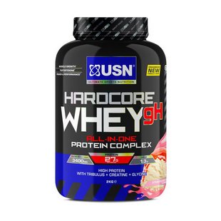 Сывороточный протеин концентрат USN Hardcore Whey 2000 г, Клубника 05502-03 фото