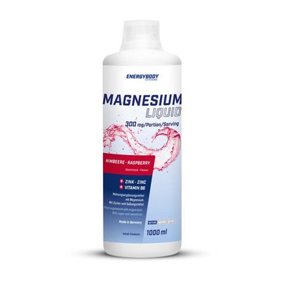 Магній рідкий (Magnesium Liquid), Energy Body, 1000 мл, Малина 11119-01 фото