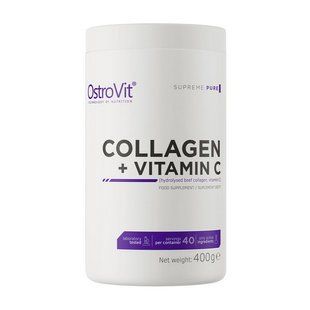 Коллаген и Витамин C (Collagen + Vitamin C), OstroVit, 400 г, Чистый