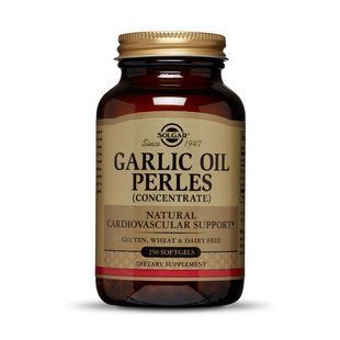 Чесночное масло (Garlic oil perles) 1 мг, Solgar, 250 мягких капсул