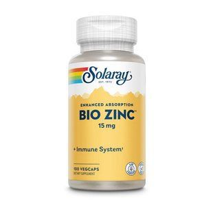 Біо цинк (Bio Zinc) 15 мг, Solaray, 100 веган капсул