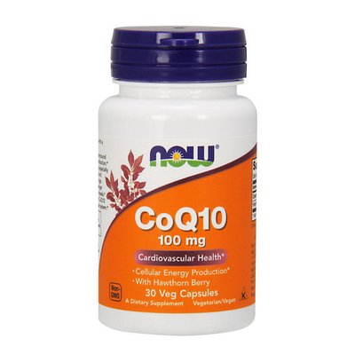 Коензим Q10 (CoQ10) 100 мг, Now Foods, 30 веган капсул 08494-01 фото