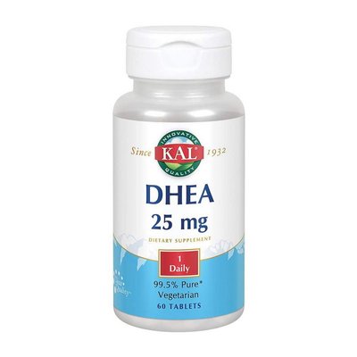 ДГЕА (дегідроепіандростерон) KAL DHEA 25 мг, 60 табл 20240-01 фото