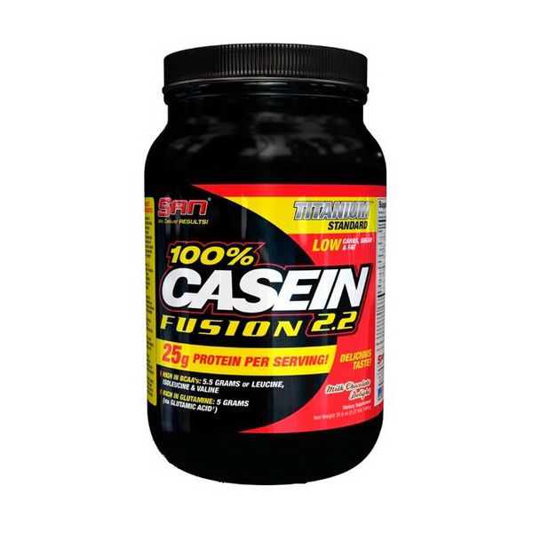 Казеин SAN 100% Casein Fusion 991 г, Ванильный пудинг 04000-02 фото