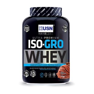 Сывороточный протеин концентрат USN Iso-Gro Whey 2000 г, Голландский шоколад 07746-03 фото