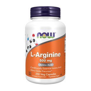 Л-Аргинин NOW (L-Arginine) 500 мг 250 капсул