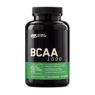 Аминокислоты BCAA 1000 Optimum Nutrition 200 капсул