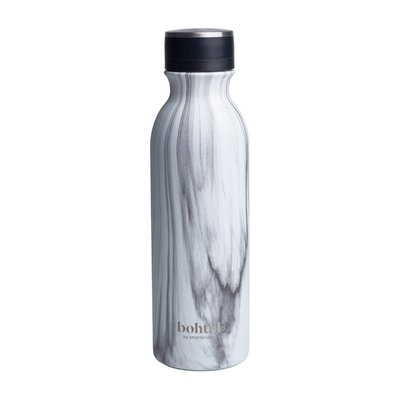 Пляшка для води SmartShake Bohtal Insulated Flask White Marble, 600 мл 21280-01 фото