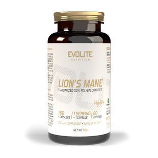Гриб Ежовик гребенчатый (Lion's Mane), Evolite Nutrition, 60 веган капсул