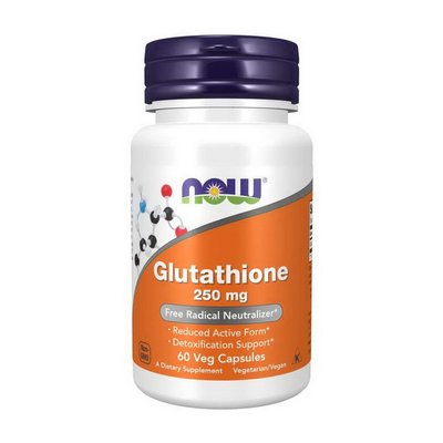 Глутатіон (Glutathione) 250 мг, Now Foods, 60 веган капсул 18383-01 фото