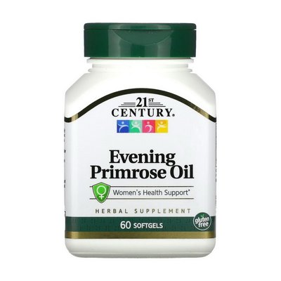 Олія вечірньої примули (Evening Primrose Oil), 21st Century, 60 м'яких капсул 20149-01 фото
