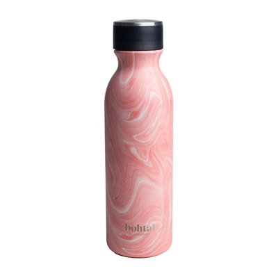 Пляшка для води SmartShake Bohtal Insulated Flask Pink Marble, 600 мл 21455-01 фото