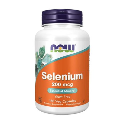Селен (Selenium) 200 мкг, Now Foods, 180 веган капсул 08264-01 фото