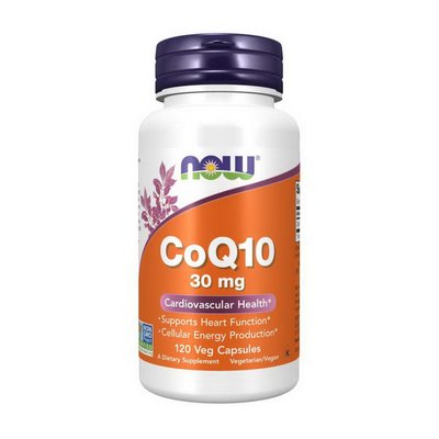 Коензим Q10 (CoQ10) 30 мг, Now Foods, 120 веган капсул 18296-01 фото