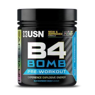 Передтренувальний комплекс USN Atom Bomb Pre-Workout Shot 180 г, Синя малина