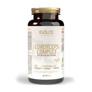 Грибы лечебные комплекс (Cordyceps Complex), Evolite Nutrition, 60 веган капсул