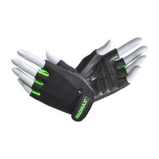 Рукавички для фітнесу Mad Max Rainbow Workout Gloves Black/Neon Green MFG-251, M