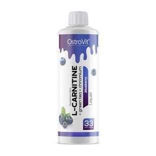 L-Карнітин рідкий + Зелений чай + Хром OstroVit (L-Carnitine Liquid + Green Tea + Chromium), 500 мл, Черниця