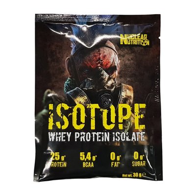 Сироватковий протеїн ізолят Nuclear Nutrition Isotope Whey Protein Isolate 30 г, Шоколад 21317-01 фото