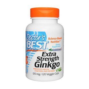 Екстракт Гінкго Білоба екстра сила (Extra Strength Ginkgo) 120 мг, Doctor's BEST, 120 капсул