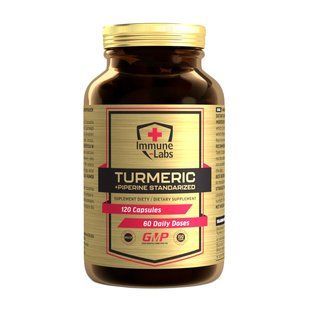 Куркумин и Пиперин (Turmeric + Piperine), Immune Labs, 120 капсул