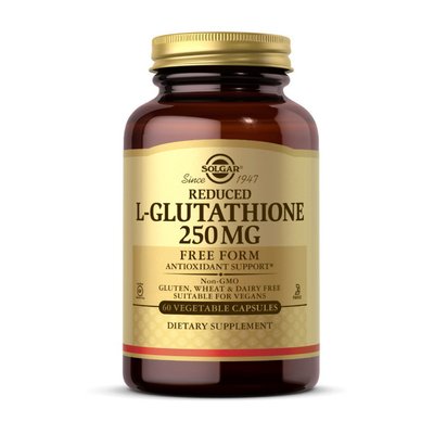 Глутатіон (Reduced L-Glutathione) 250 мг, Solgar, 60 веган капсул 20044-01 фото
