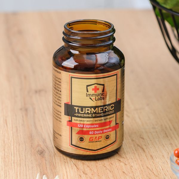 Куркумин и Пиперин (Turmeric + Piperine), Immune Labs, 120 капсул