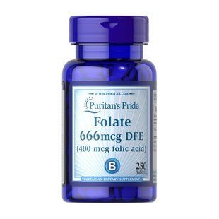Фолиевая кислота (Folic acid) 400 мкг, Puritan's Pride, 250 табл
