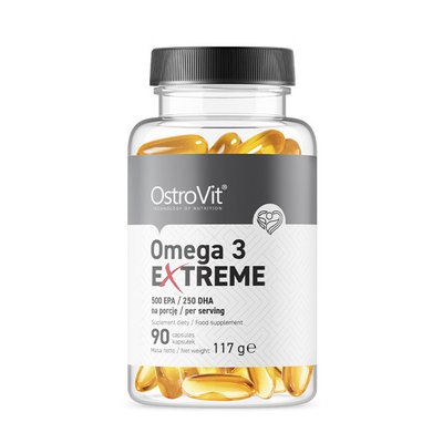 Риб'ячий жир Омега 3 (Omega 3 Extreme), OstroVit, 90 капсул 22099-01 фото