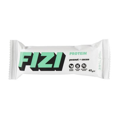 Протеїновий Батончик Fizi Protein Bar, 45 г, Арахіс + какао 21400-01 фото