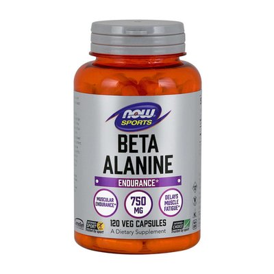 Бета-Аланін NOW (Beta-Alanine) 750 мг 120 капсул 06688-01 фото
