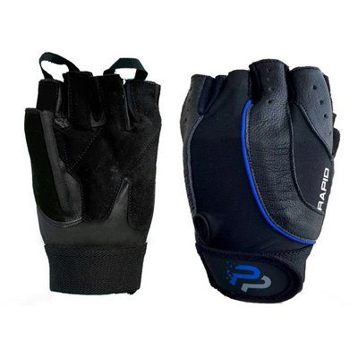 Рукавички для фітнесу PowerPlay Fitness Gloves Black-Blue 9138, M 20945-01 фото