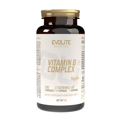 Вітамін Б комплекс (Vitamin B complex), Evolite Nutrition, 90 капсул 22449-01 фото