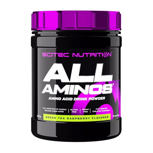 Аминокислотный комплекс Scitec Nutrition (All Aminos) 340 г, Зеленый чай малина 21720-02 фото