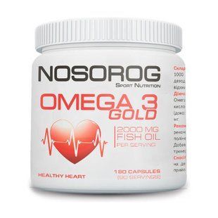 Риб'ячий жир Омега 3 (Omega 3 Gold), NOSOROG, 180 капсул