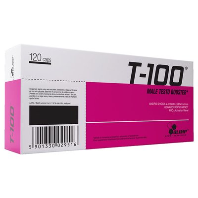 Тестостероновий бустер для чоловіків Olimp (T-100 Male Testo Booster), 120 капсул 01421-01 фото