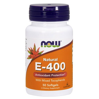 Вітамін E суміш токоферолів (Vitamin E-400 Mixed), Now Foods, 50 м'яких капсул 07380-01 фото